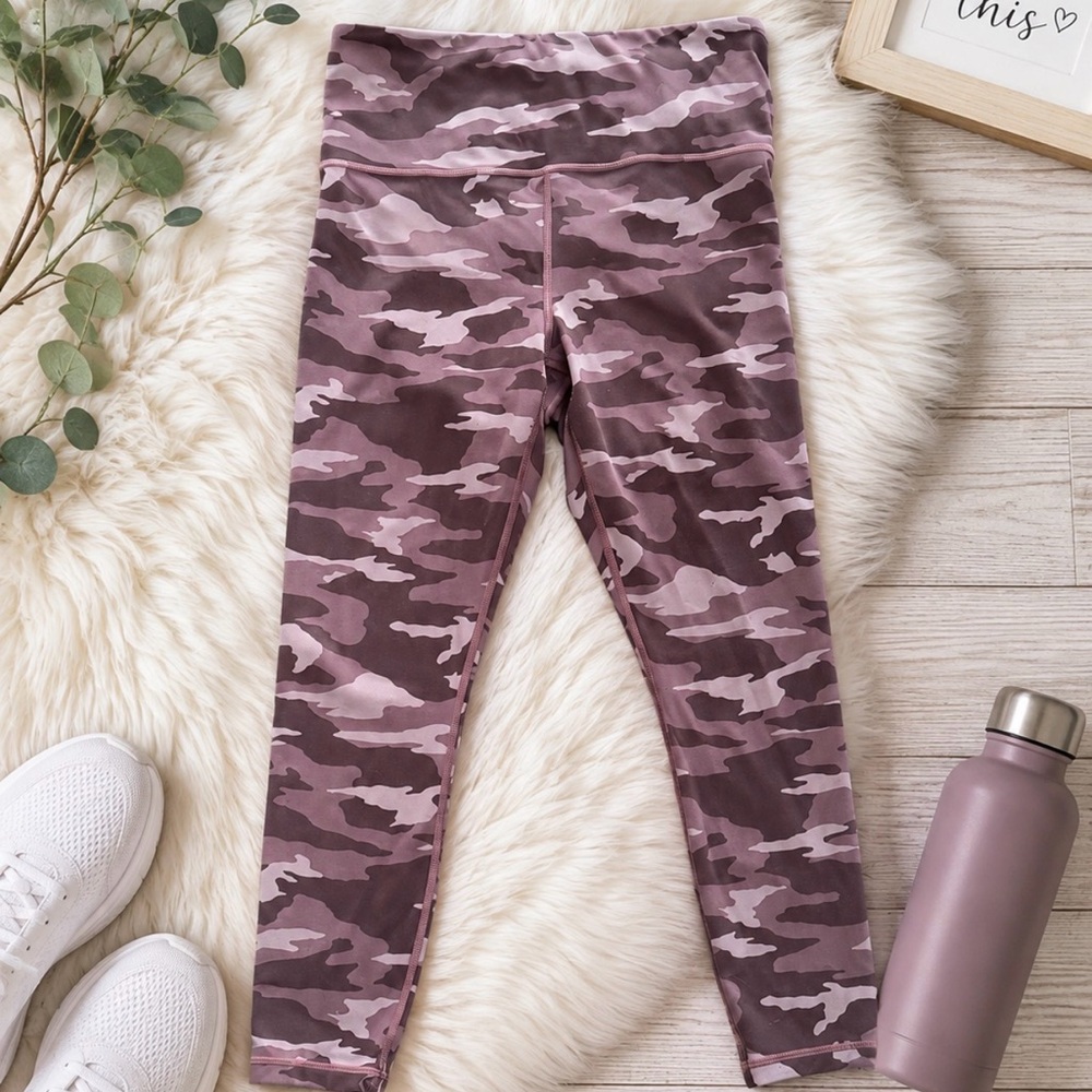 Athleta Purple Pink Camo High-Rise Leggings